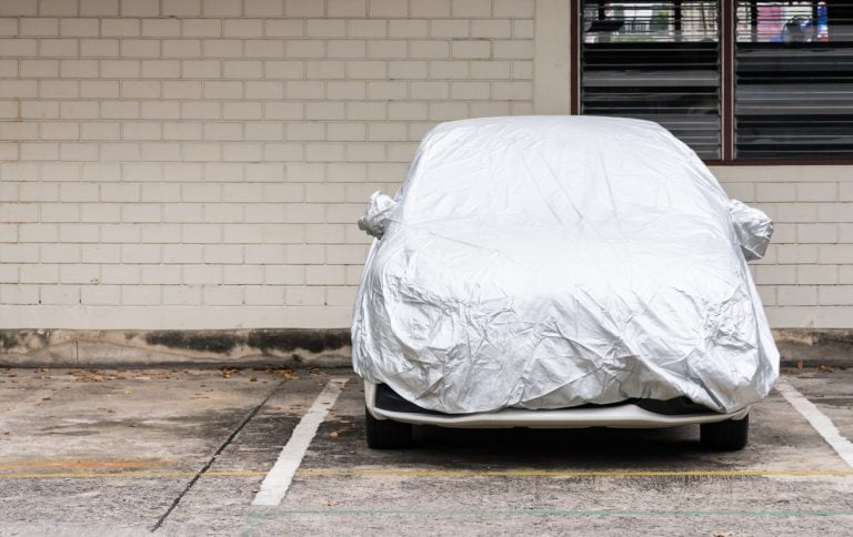 car sitting in storage