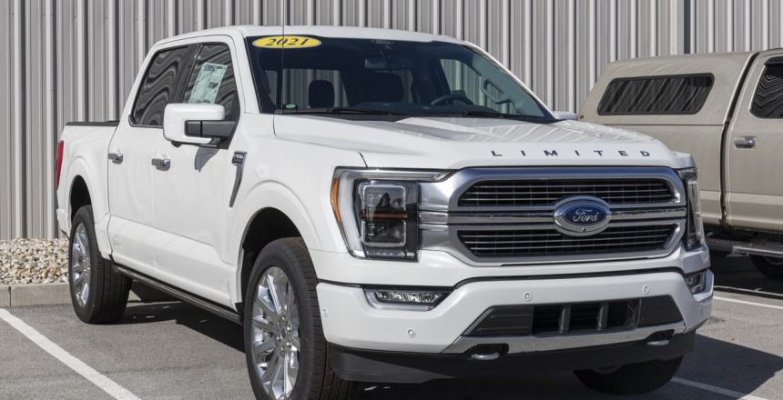 A Ford F-Series truck, one of the top-selling vehicles of 2021.